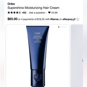 Oribe
Supershine Moisturizing Hair Cream